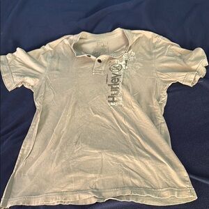 Hurley Cream Polo Shirt Casual Cotton Top